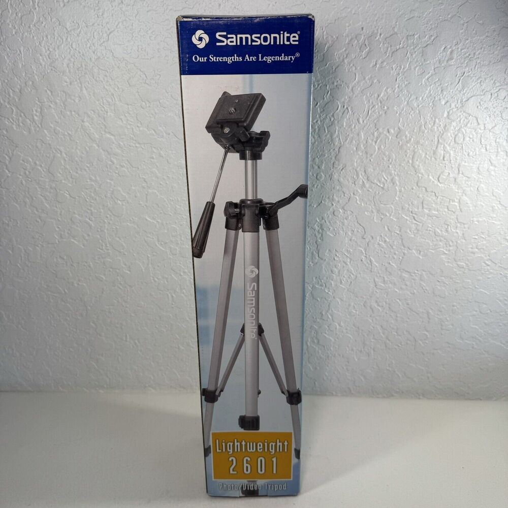 Samsonite Lightweight 2601‎ Photo/Video Tripod Adjustable Height Aluminum